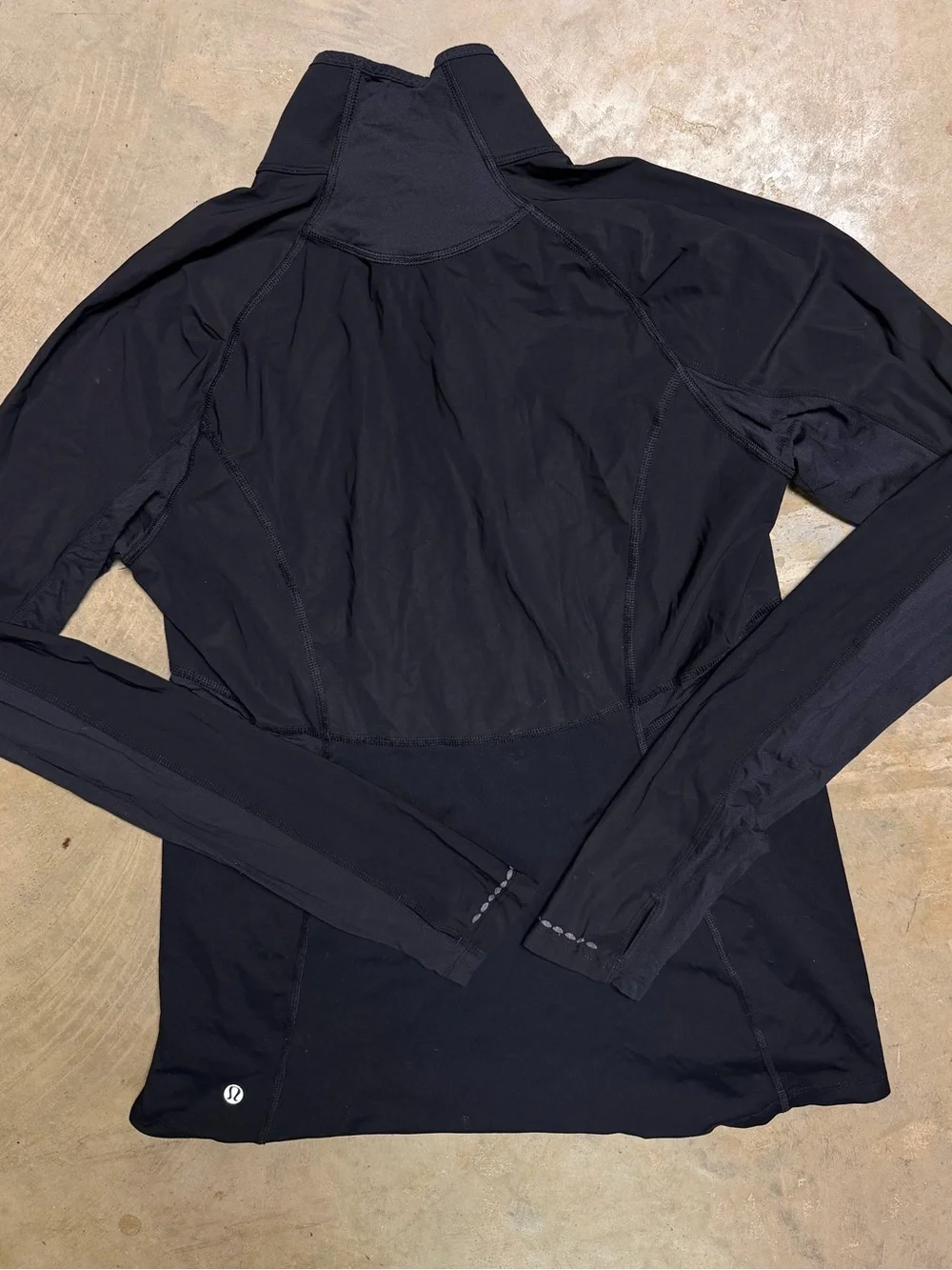 lululemon athletica Black Half-Zip Long Sleeve Performance Top